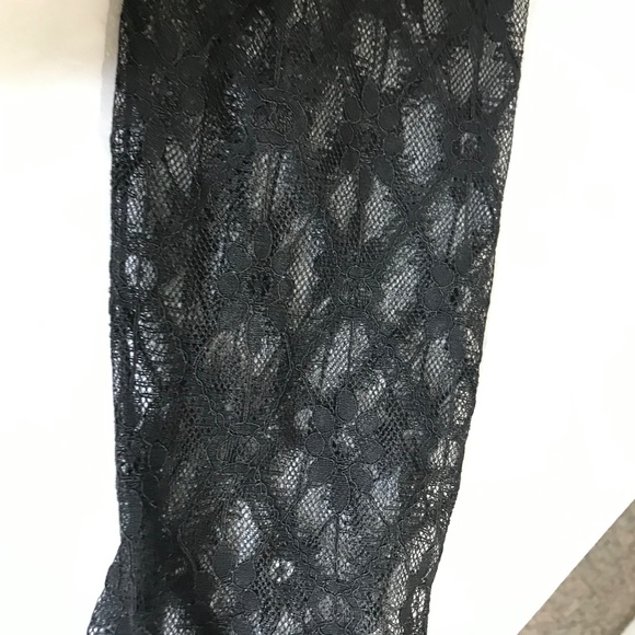 Lace Trim V-Neck Knit Sweater | Neutral Taupe & Black - Picture 14 of 16